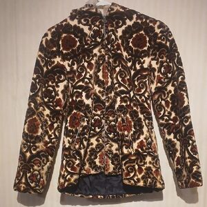 Luxurious Floral Patterned Teddy Jacket